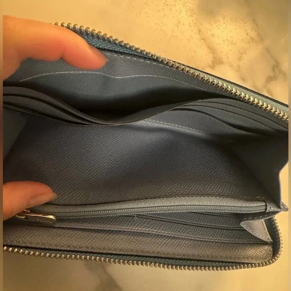 Coach accordion wallet Metallic blue - Picture 8 of 14